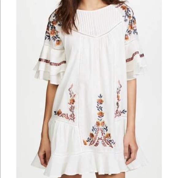 Free People Dresses & Skirts - Free people ivory embroidered dress